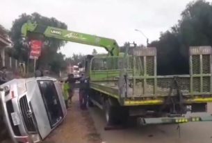 Una persona resultó herida tras un choque frontal entre dos motorizados en la ruta Tarija-San Lorenzo