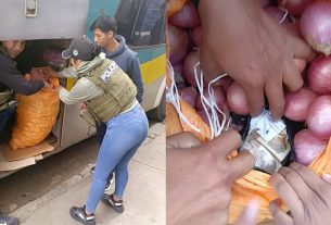Detienen a un hombre que escondía Bs 2 millones en cargas de cebollas