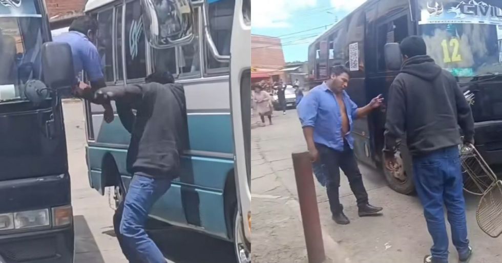 En presunto estado de ebriedad, el conductor de un camión agrede al chofer de un micro en Sucre