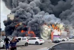 Catástrofe: incendio devora un casino en Sinaloa, México