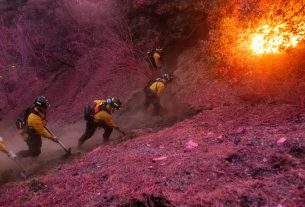 Fuertes vientos amenazan expansión del fuego en Los Ángeles
