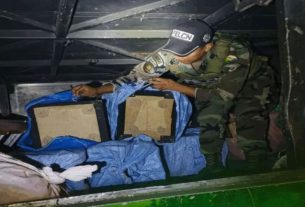 Policía captura a dos personas por transportar más de 20 kilos de cocaína camuflada