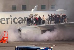 Un avión de American Airlines se incendió en el aeropuerto de Denver