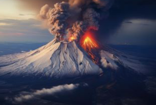 El volcán Klyuchevskoy, en la península de Kamchatka, entró en erupción tras el potente terremoto en el Pacífico