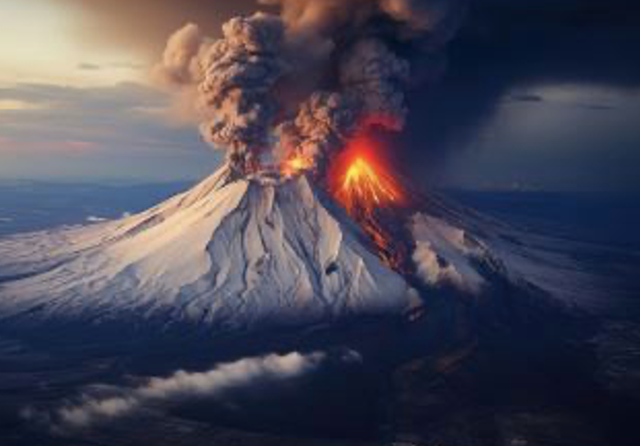 El volcán Klyuchevskoy, en la península de Kamchatka, entró en erupción tras el potente terremoto en el Pacífico